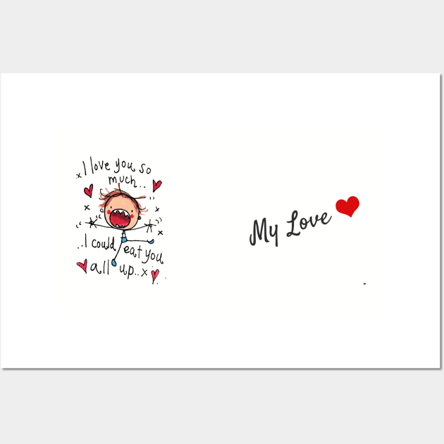 I Love You so much, I could ear you all up Wall Art by adee Collections 